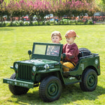 24V Freddo Military Willy Jeep 3 Seater Electric Ride on