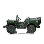 24V Freddo Military Willy Jeep 3 Seater Electric Ride on