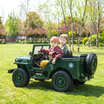 24V Freddo Military Willy Jeep 3 Seater Electric Ride on