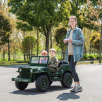 24V Freddo Military Willy Jeep 3 Seater Electric Ride on