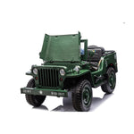 24V Freddo Military Willy Jeep 3 Seater Electric Ride on