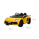 Licensed Lamborghini Aventador 12V Battery Operated Kids Ride on Car With Parental Remote. 1 Seater by Freddo - American Kids Cars